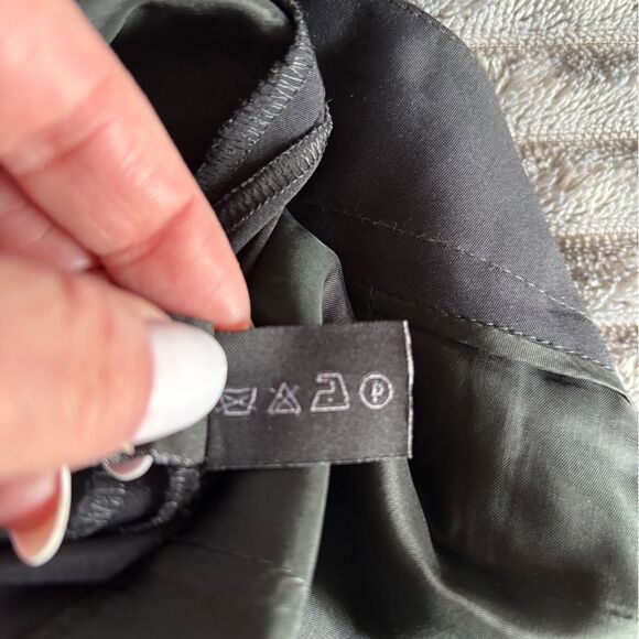 PRADA black silk blend wide legged pants size 44 - Picture 6 of 11